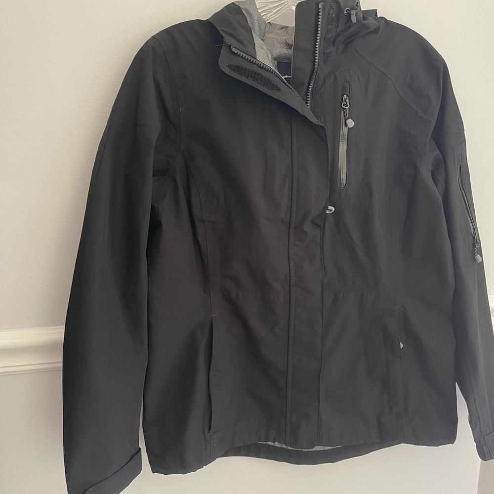Land’s End women’s rain jacket black SizeXS P